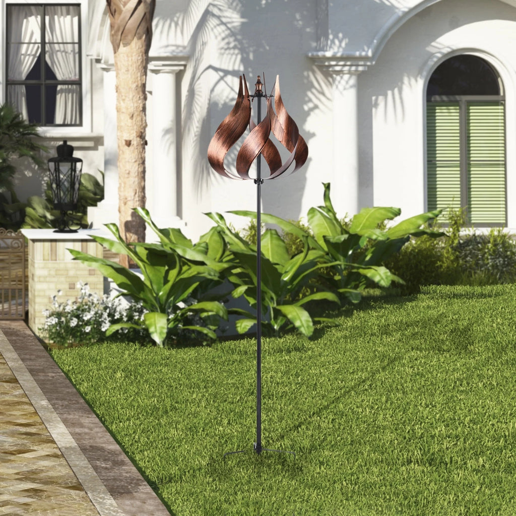 Tulip Kinetic Windmill Sculpture H59061