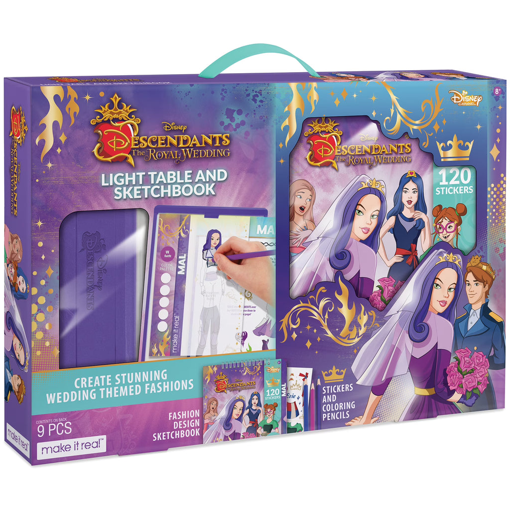 9 Piece Light Table & Sketchbook Set with Stickers & Coloring Pencils S225