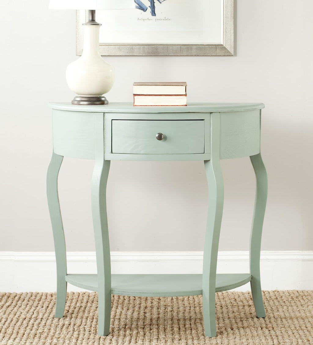 French Grey Demilune Console Table I49346