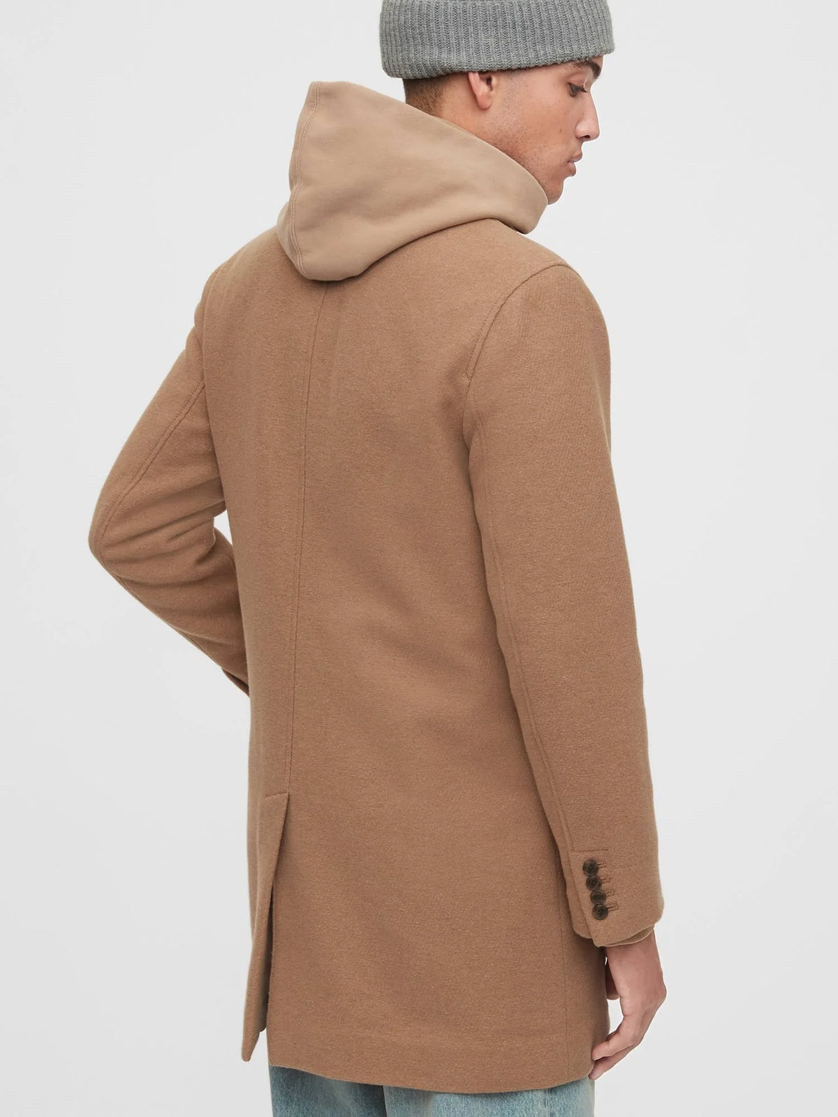 Camel Brown Wool Topcoat X99959