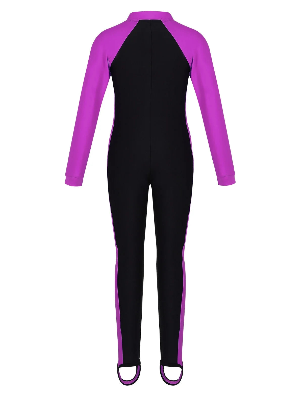 Unisex Kids One Piece Long Sleeve Zippered Swimsuit Rose 6 E310