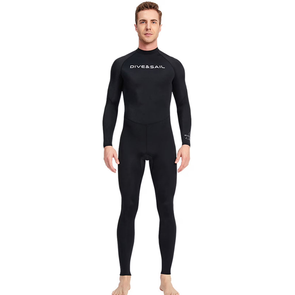 Men One Piece Swimsuit Long Sleeve Surf Suit D890