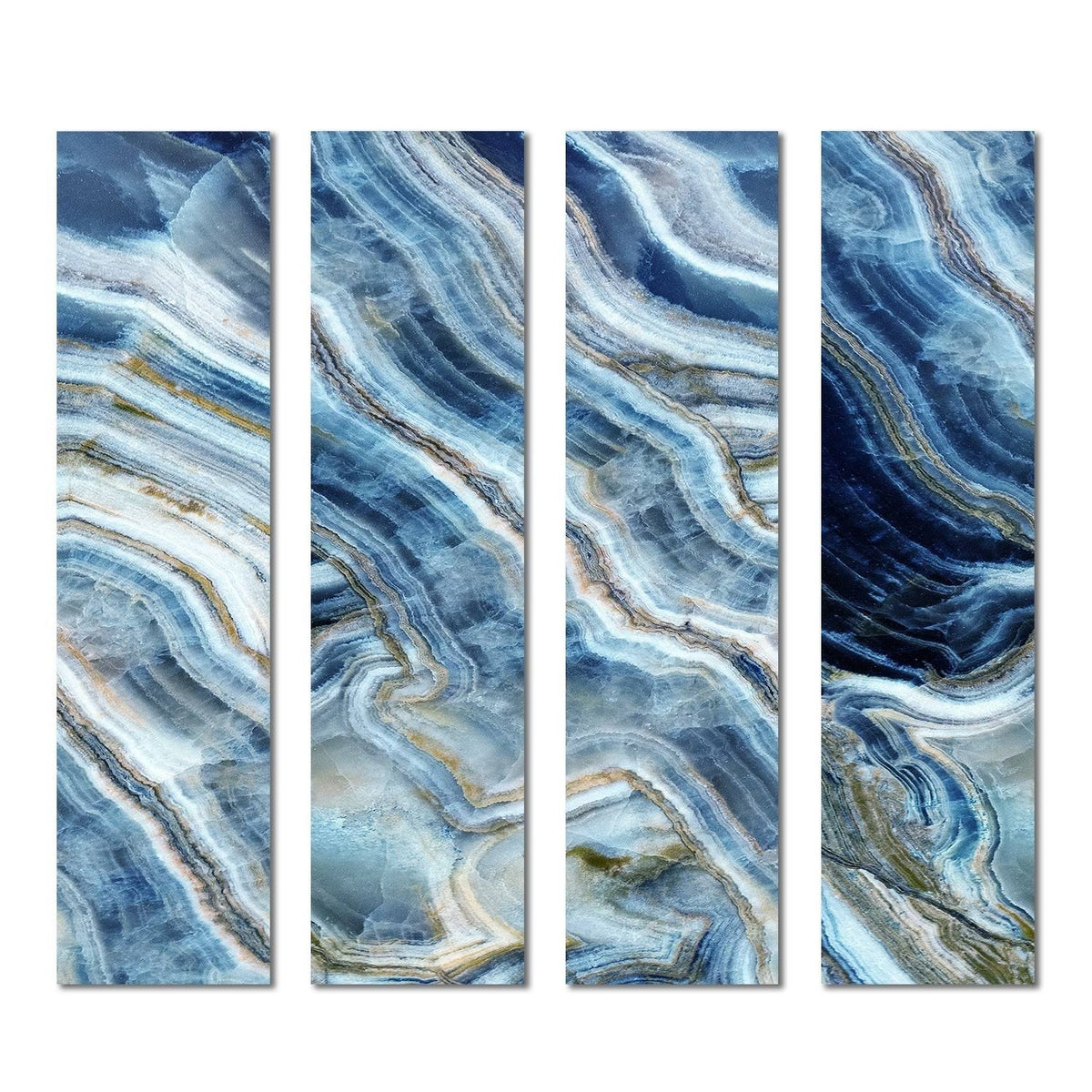 Beveled Glass Subway Tile in Blue F189