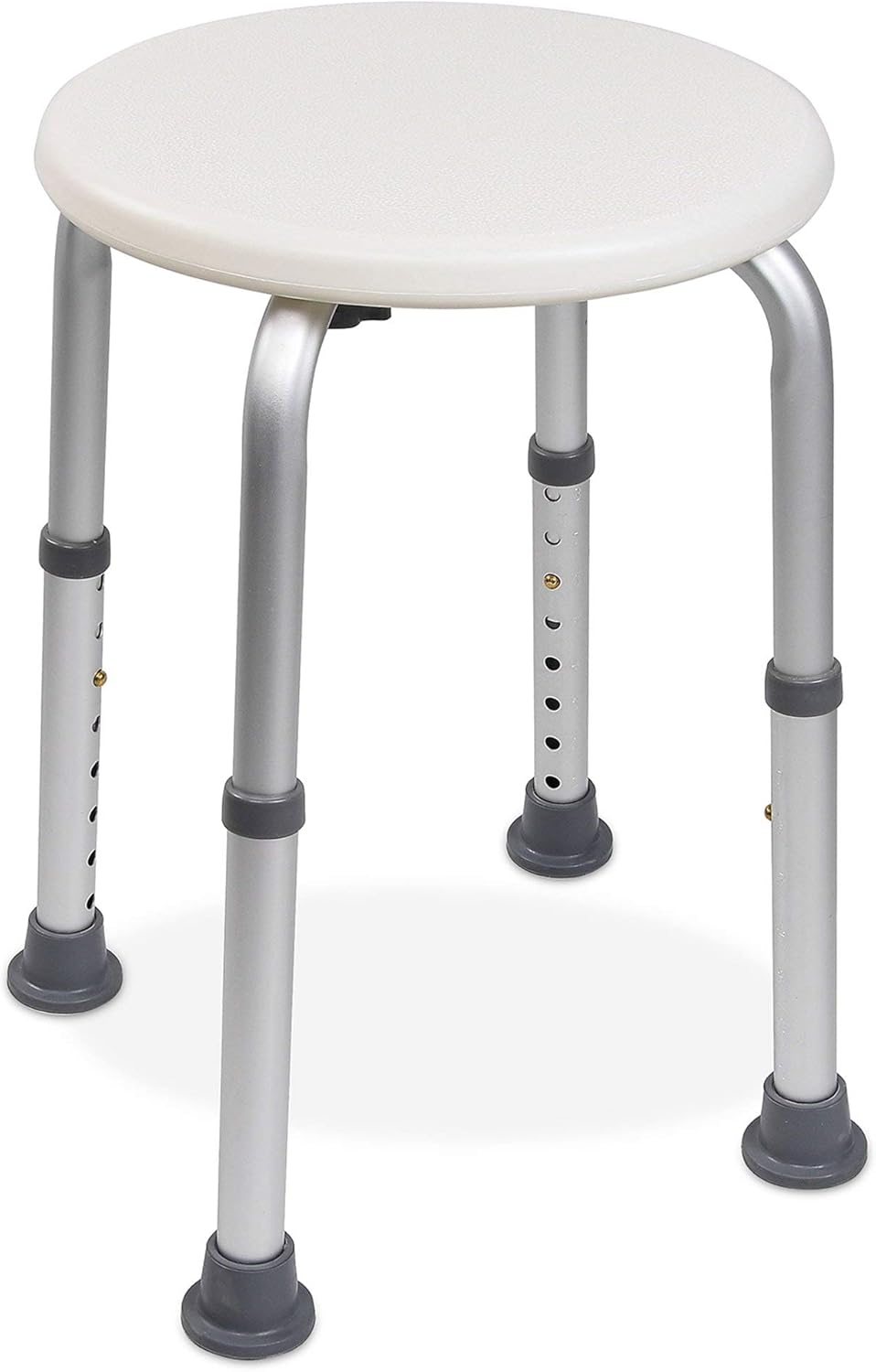 Aluminum Adjustable Shower Stool, 13 in Seat, 300 lb Weight Capacity, Pack of 2 J861986