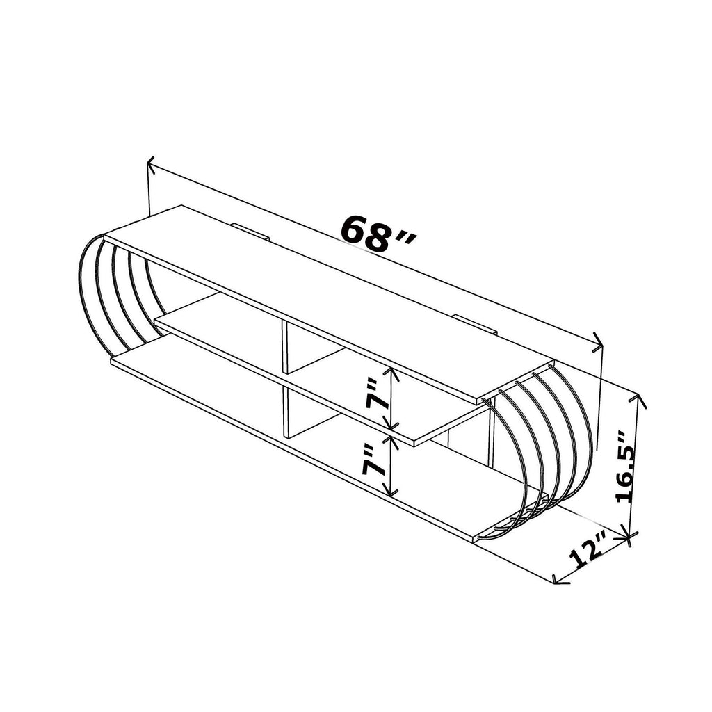 White-Chrome TV Unit G949945