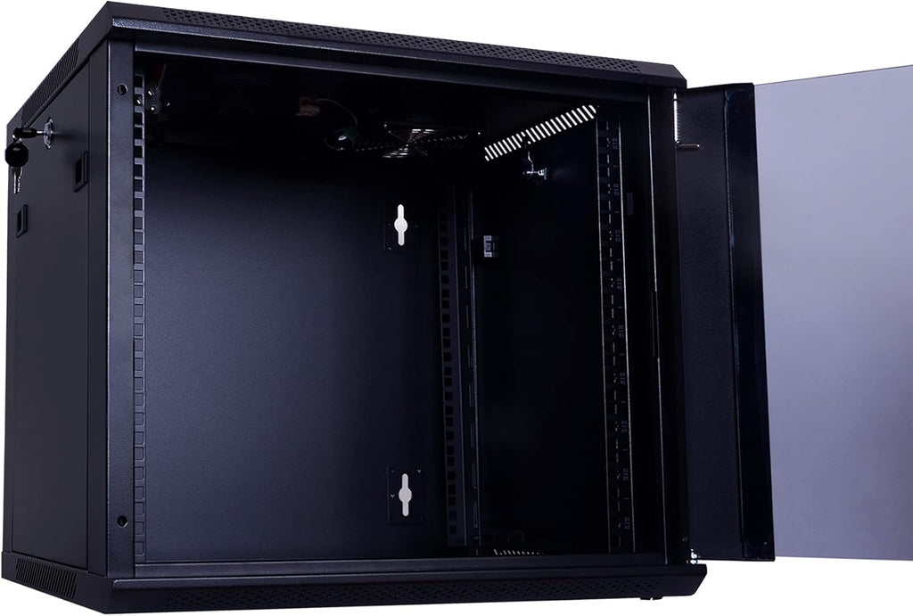9U Wall Mount Server Cabinet Network Rack Enclosure, Black J2734
