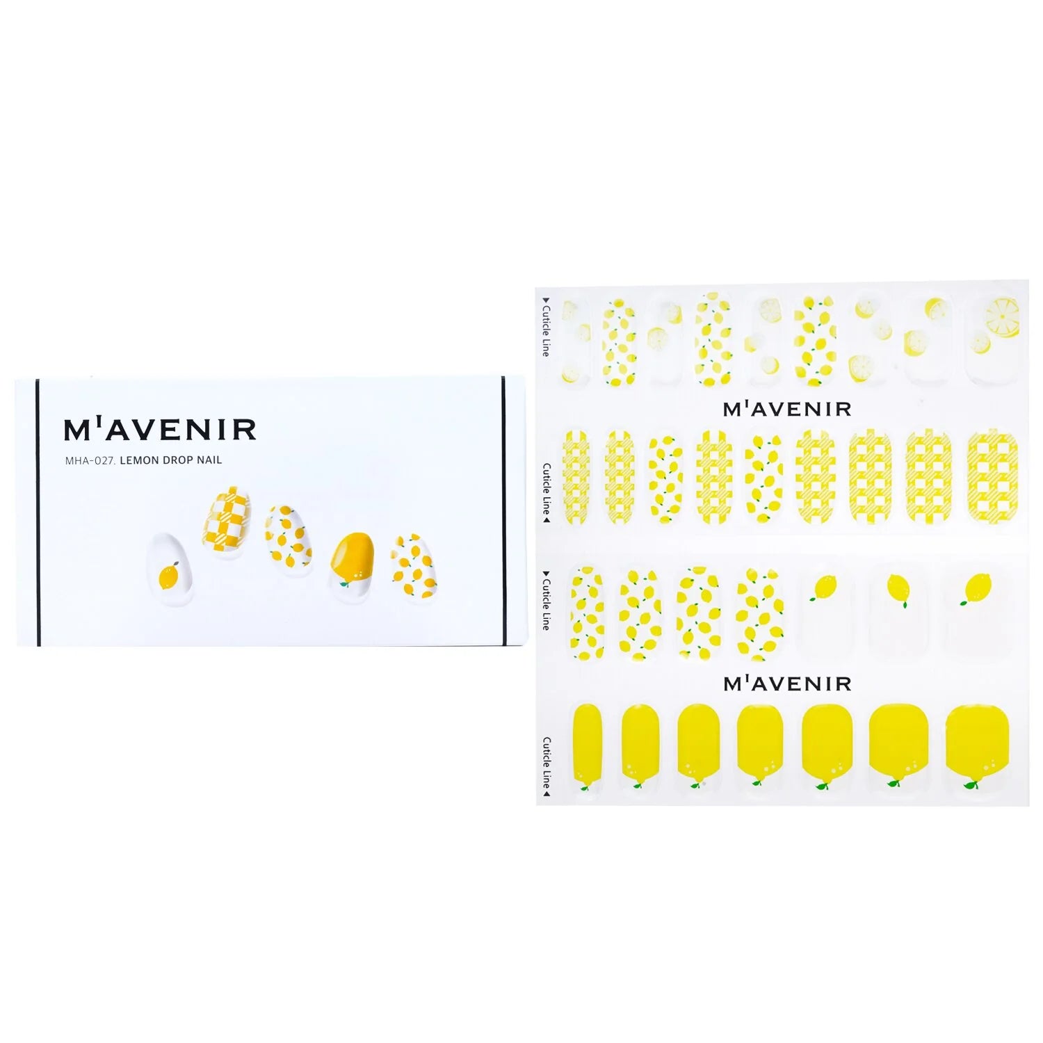 Yellow Lemon Drop Nail Sticker 32pcs B6656