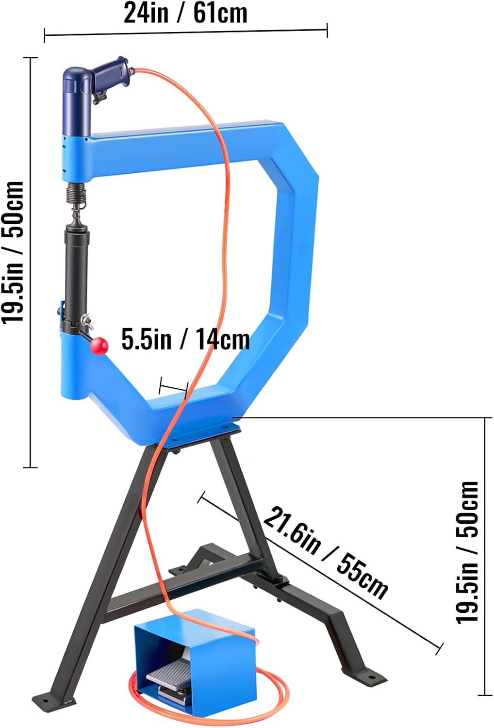 Pneumatic Planishing Hammer with Foot Pedal and Steel Stand Z526088