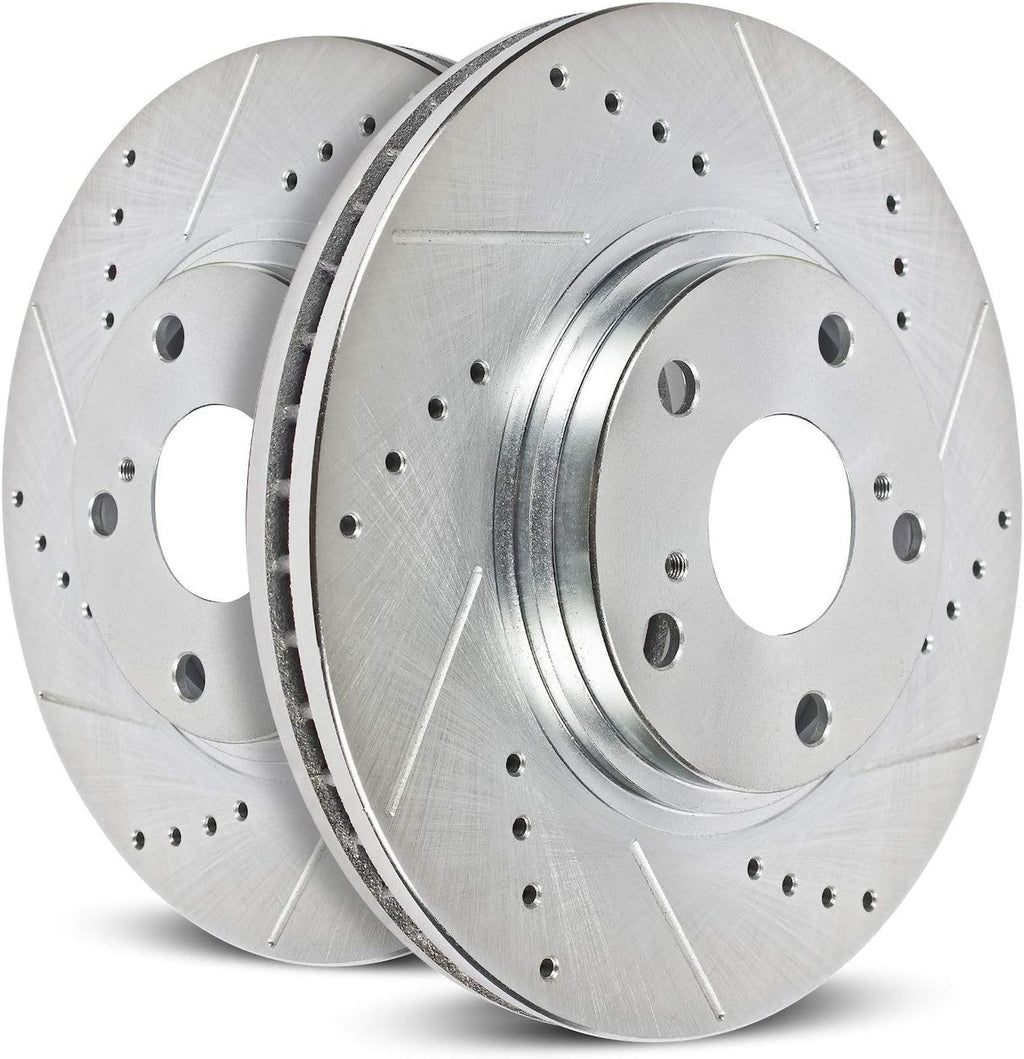 Front Evolution Drilled & Slotted Rotor Pair I4070