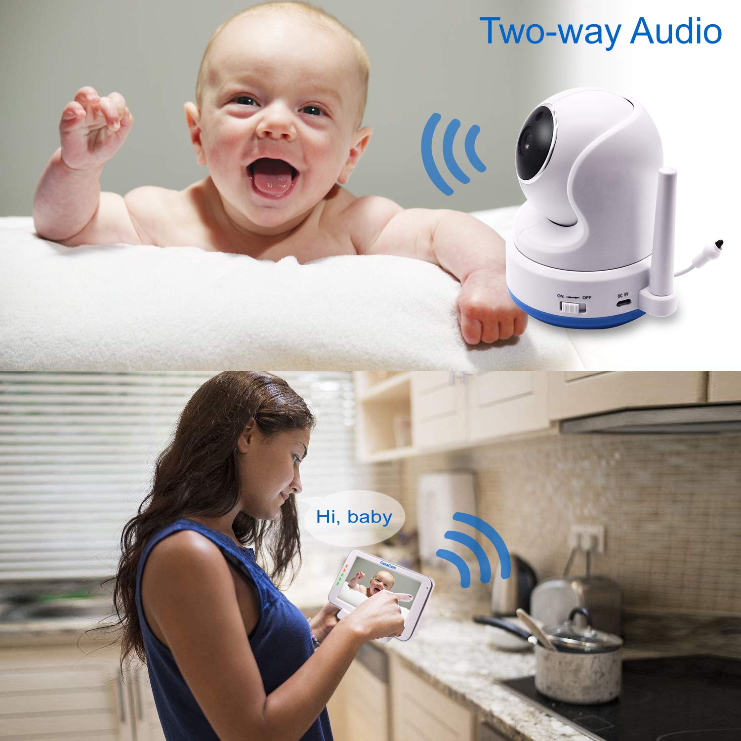 Video Baby Monitor with 5 Touchscreen and HD Pan & Tilt Camera Z7950