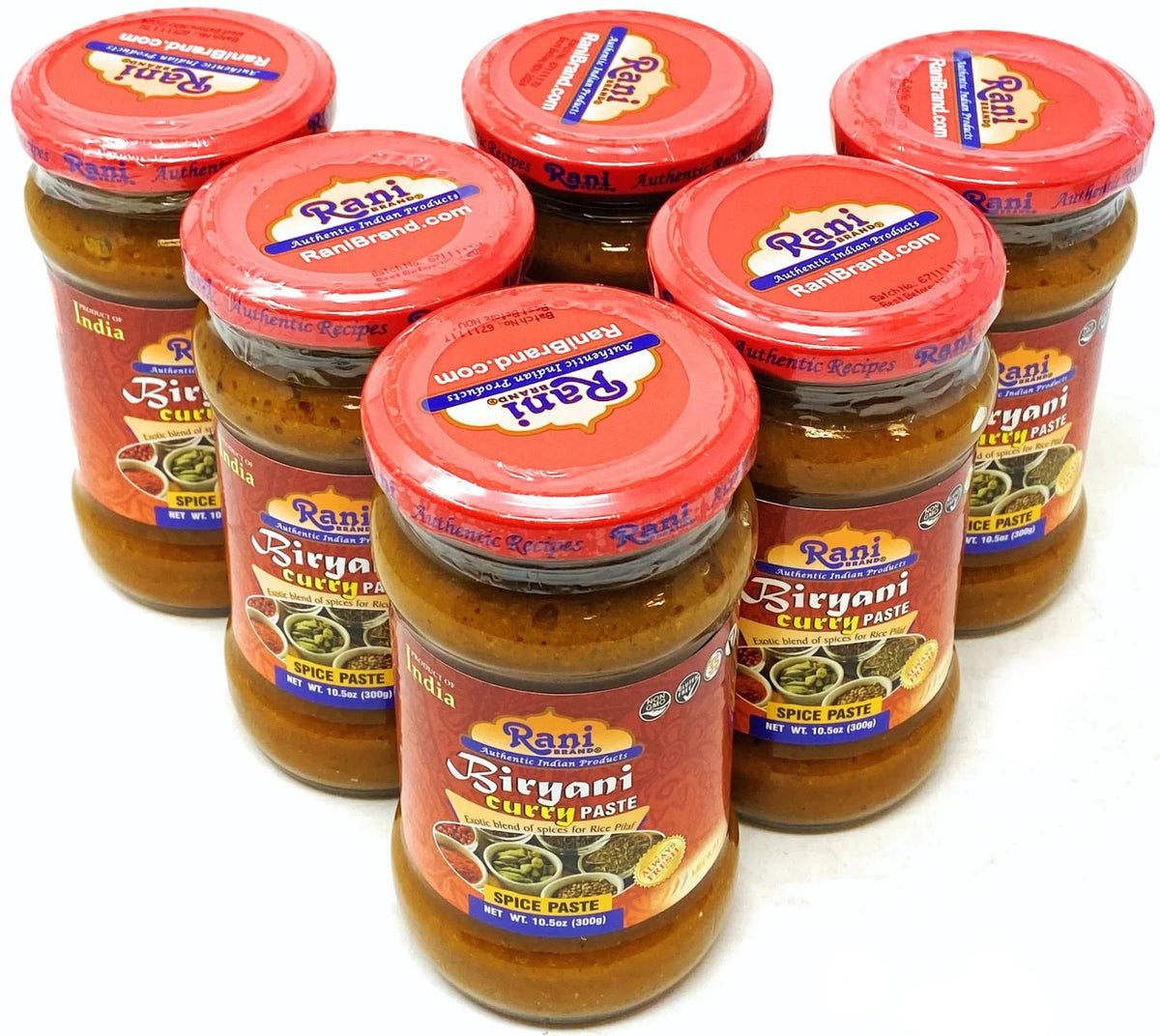 Biryani Masala Curry Paste 10.5oz Glass Jar, Pack of 5+1 E60700