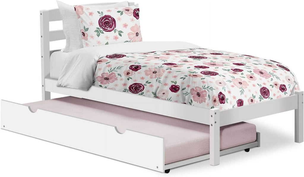 White Pine Wood Trundle Bed D99531