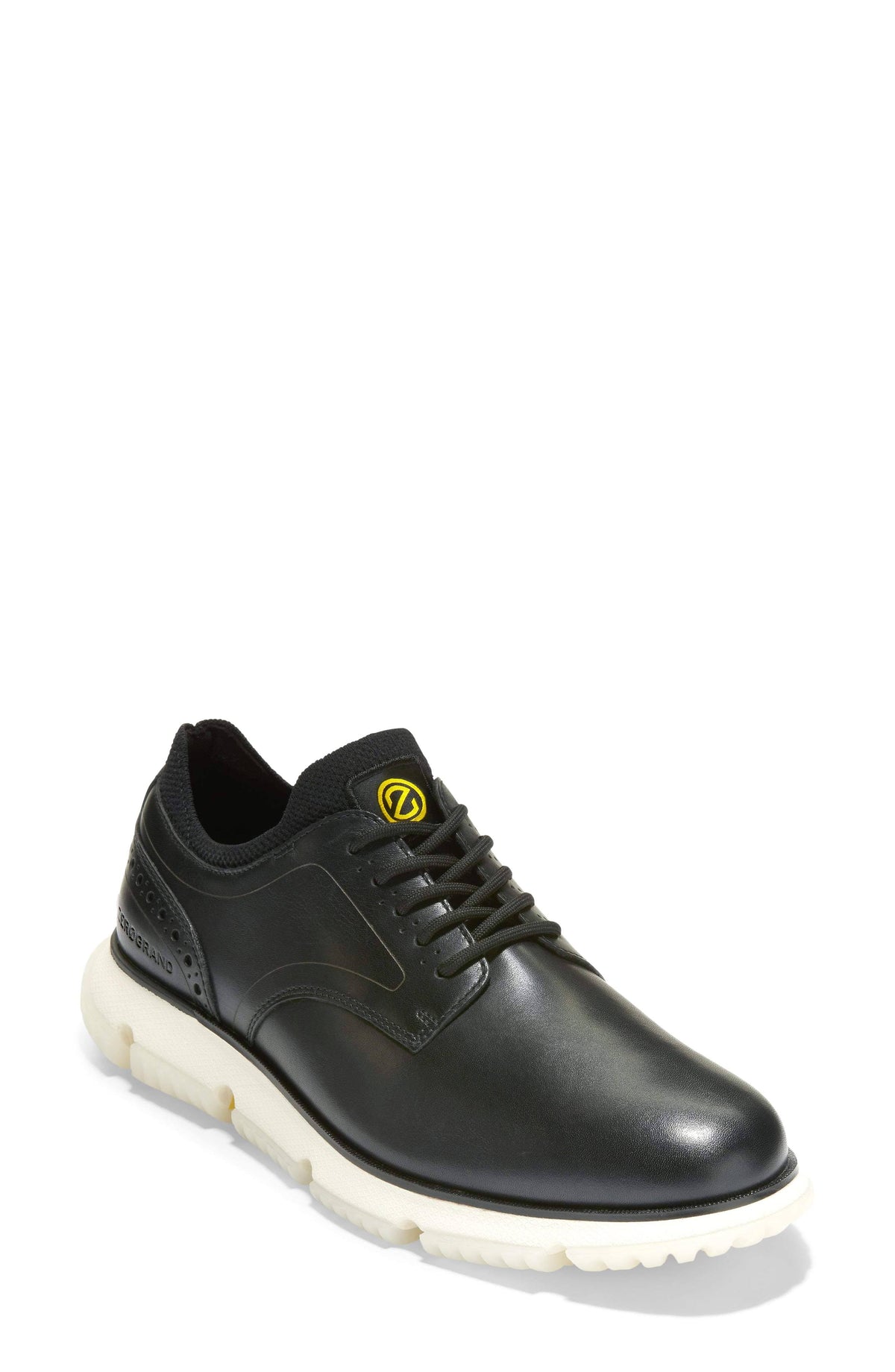 Black Plain Toe Derby Shoes W129