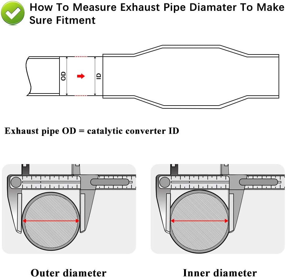 2.5" Inlet/Outlet Universal Catalytic Converter Pack of 2 O452185