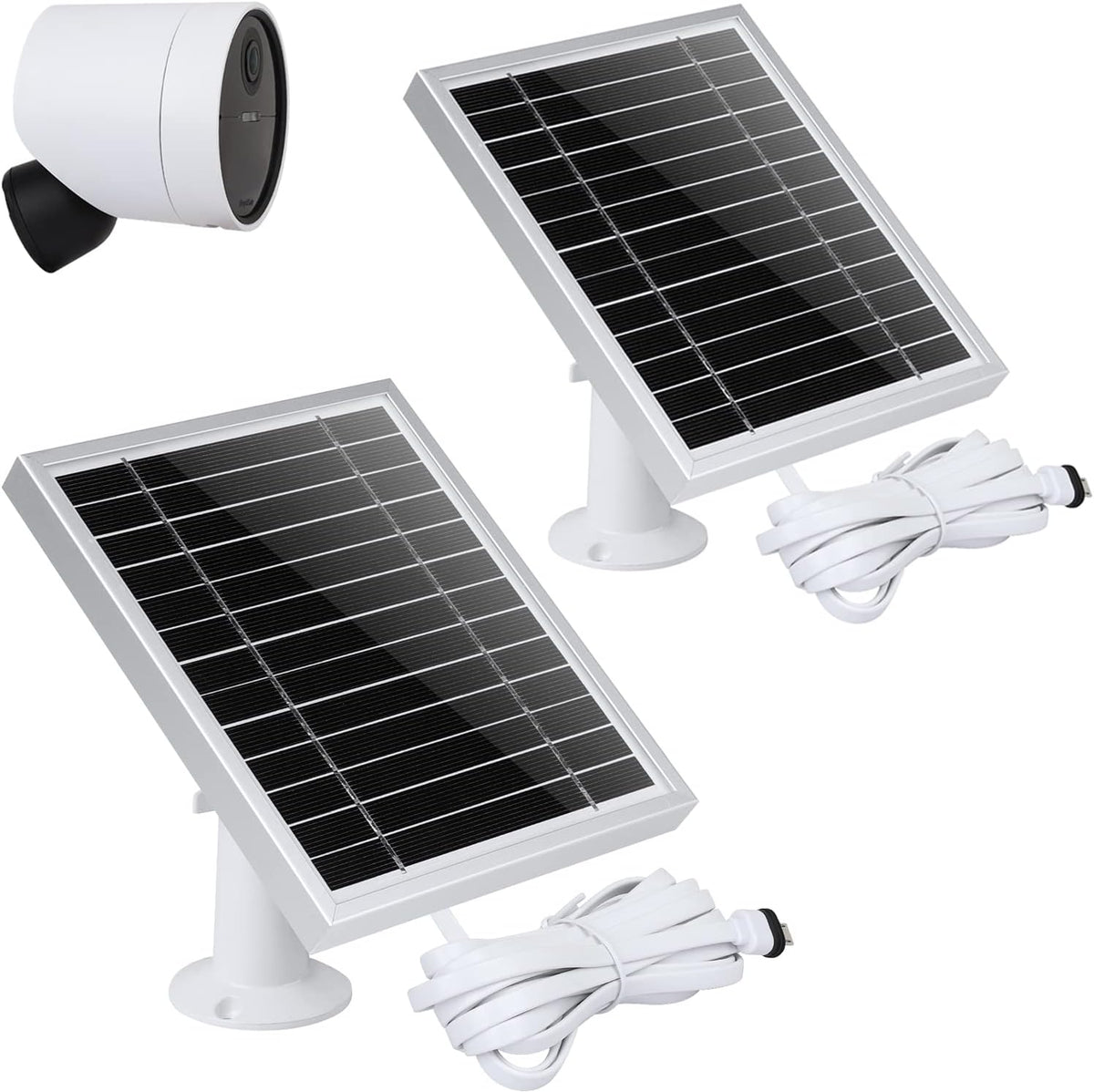 Silver 3PACK Solar Panel for Outdoor Security Camera J9648