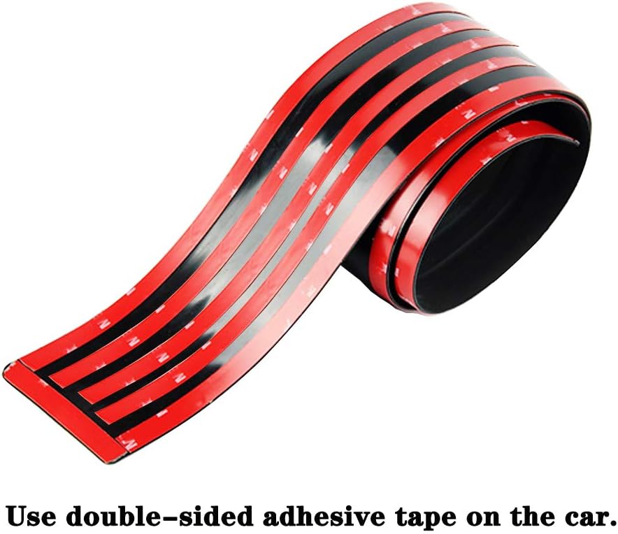 Black Rubber Rear Bumper Protector Guard for SUV/Cars (35.8Inch) Pack of 2 M918