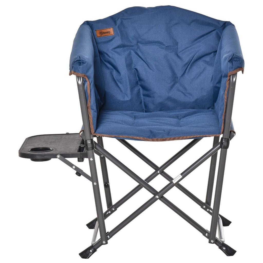 Oversize Padded Director Lawn Chair with Side Table D138
