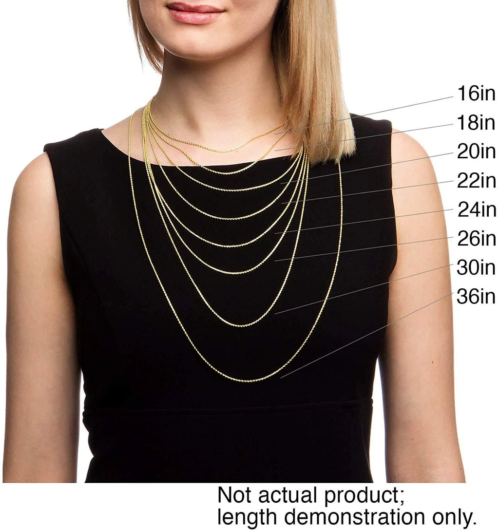 16 Inch Diamond Cut Rope Link Necklace Z58609