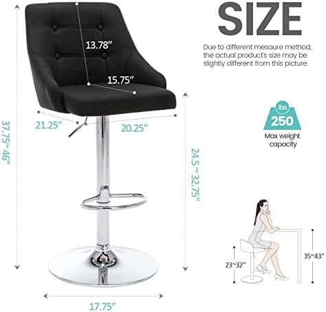 Yellow Adjustable Fabric Swivel Barstool with Back D33174