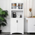 White Kitchen Pantry Hutch Cupboard T444