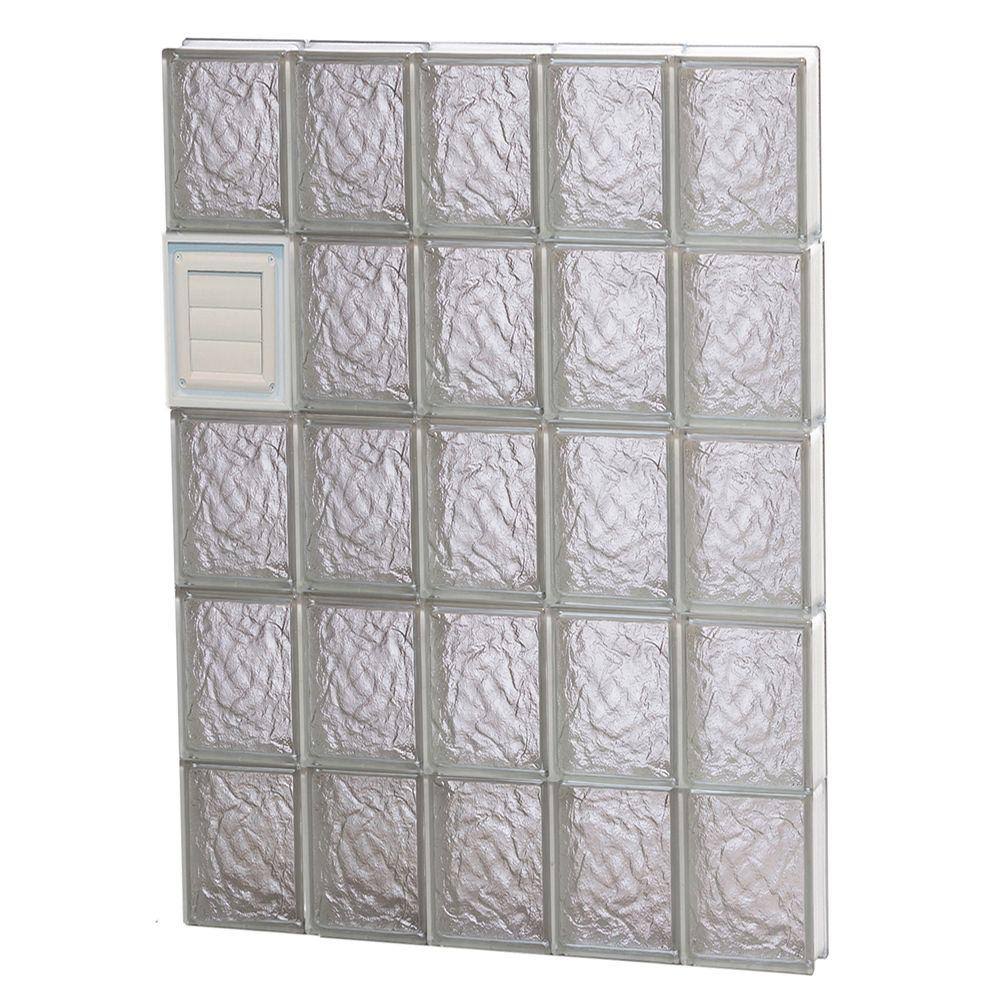 Ice Pattern Frameless Replacement Glass Block Window Y481