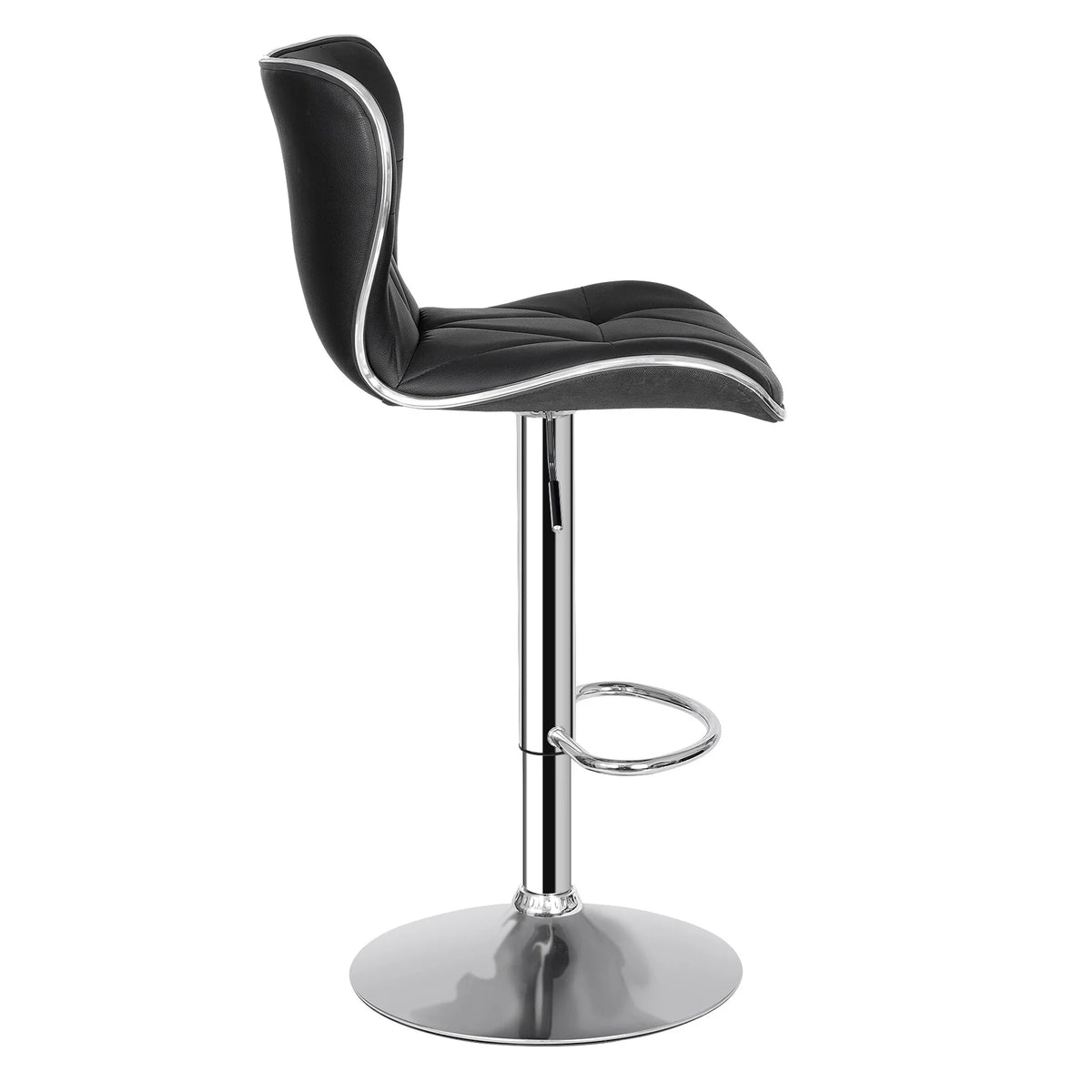 2 Pcs Adjustable Swivel PU Leather Bar Stools W8928