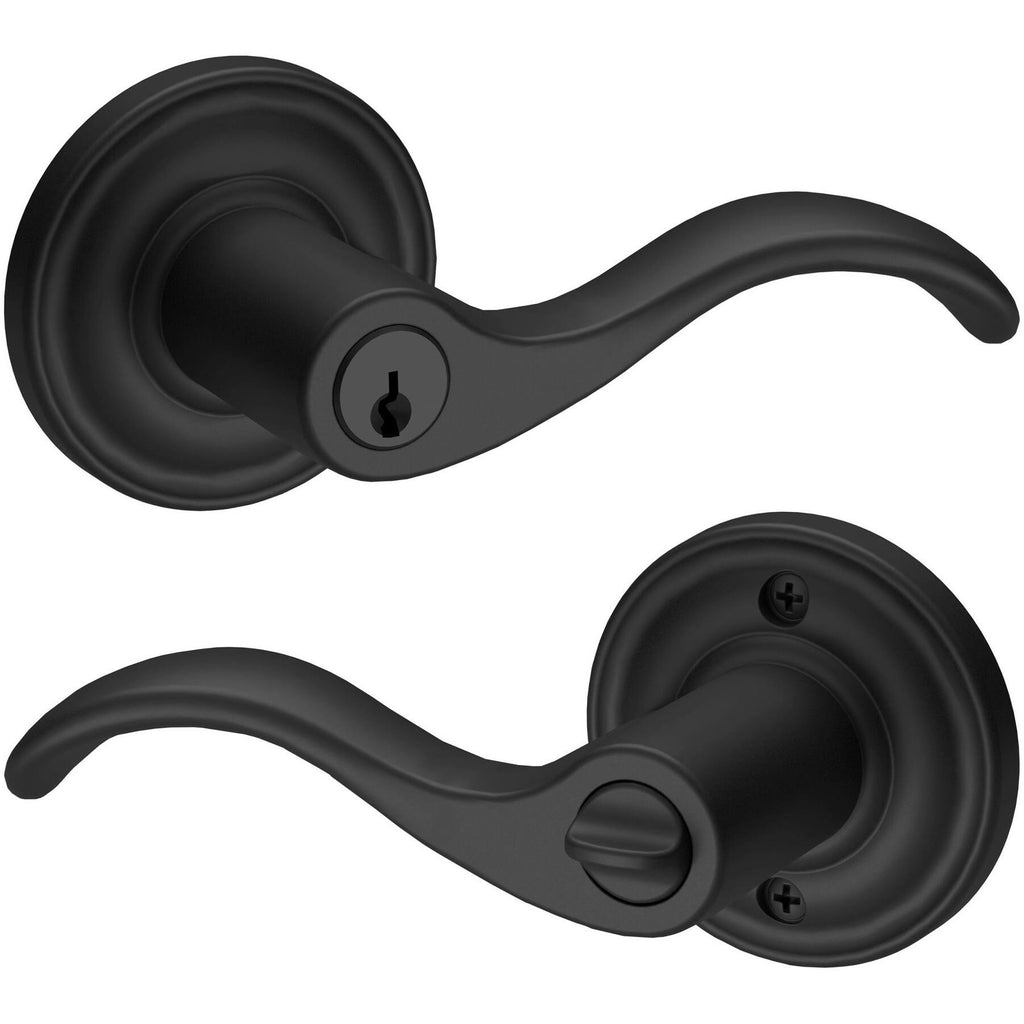 Satin Brass Keyed Entry Lever S549