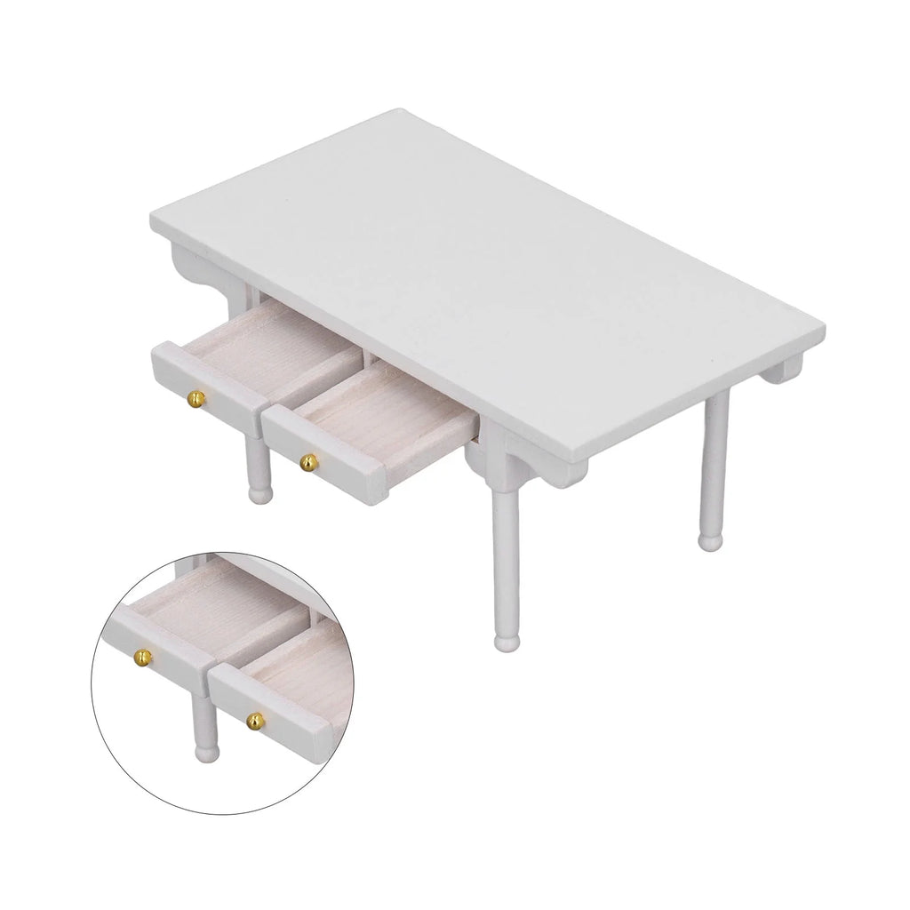 12 Desk Wooden Miniature Table Dollhouse Furniture W870