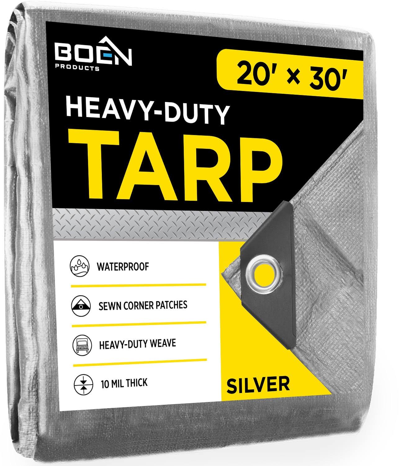 Silver 20 ft. W x 30 ft. L Tarp S6549