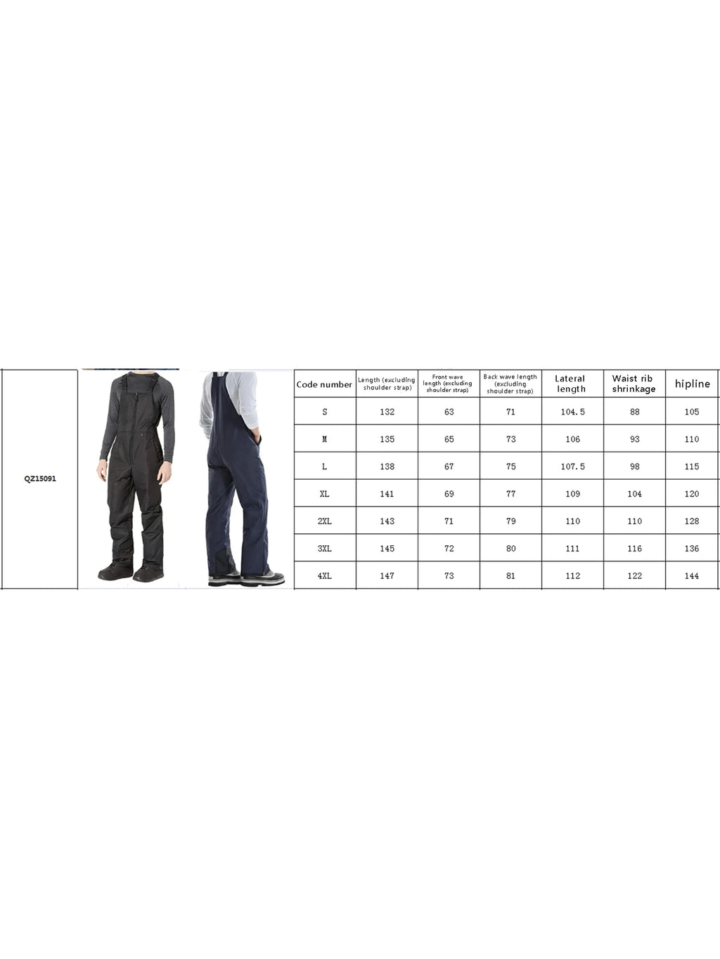 Waterproof Insulated Snow Bibs Ski Pants K4410