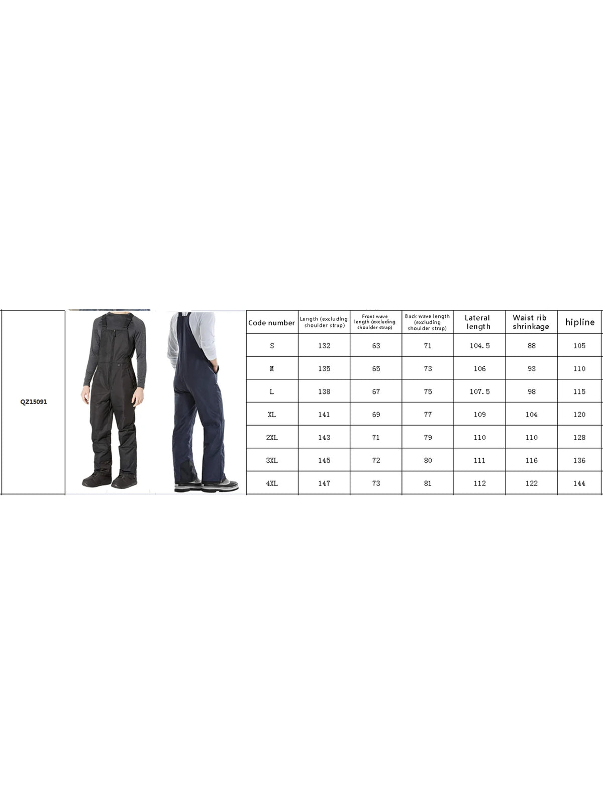 Waterproof Insulated Snow Bibs Ski Pants K4410