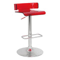 Adjustable Swivel Stool Red Chrome G5526