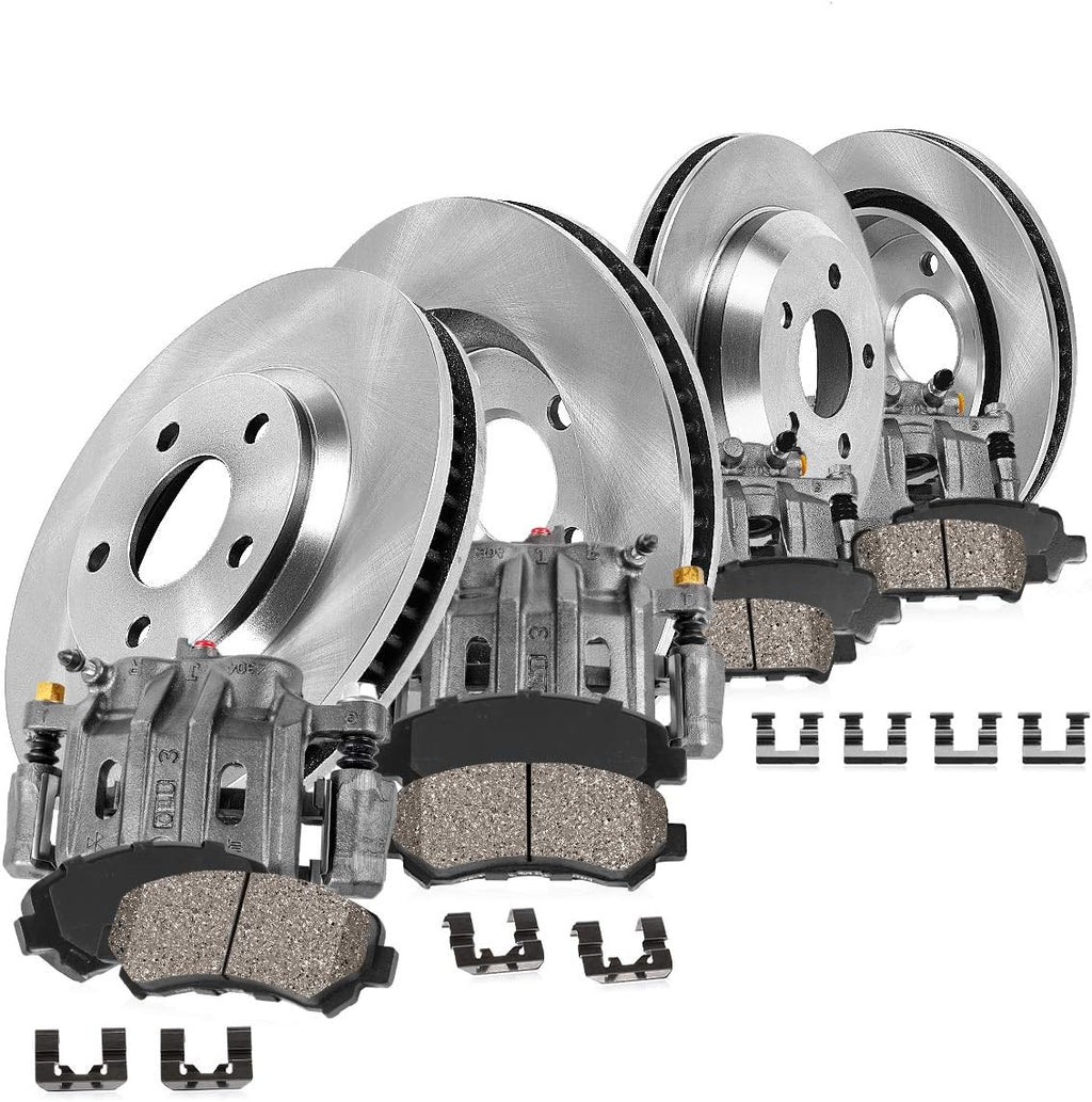 4 Calipers 4 Rotors 8 Ceramic Pads Kit K786640