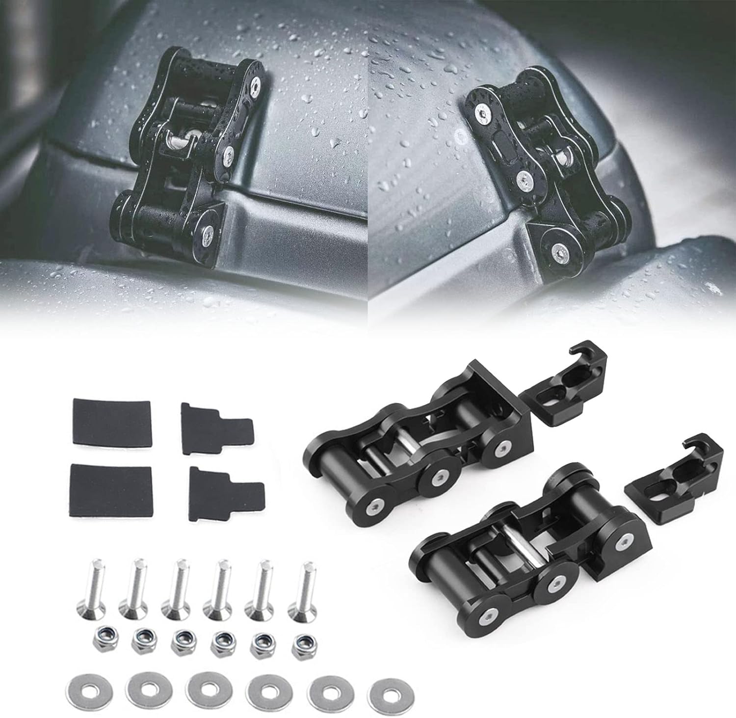 Black Aluminum Hood Latches, 1 Pair K49885