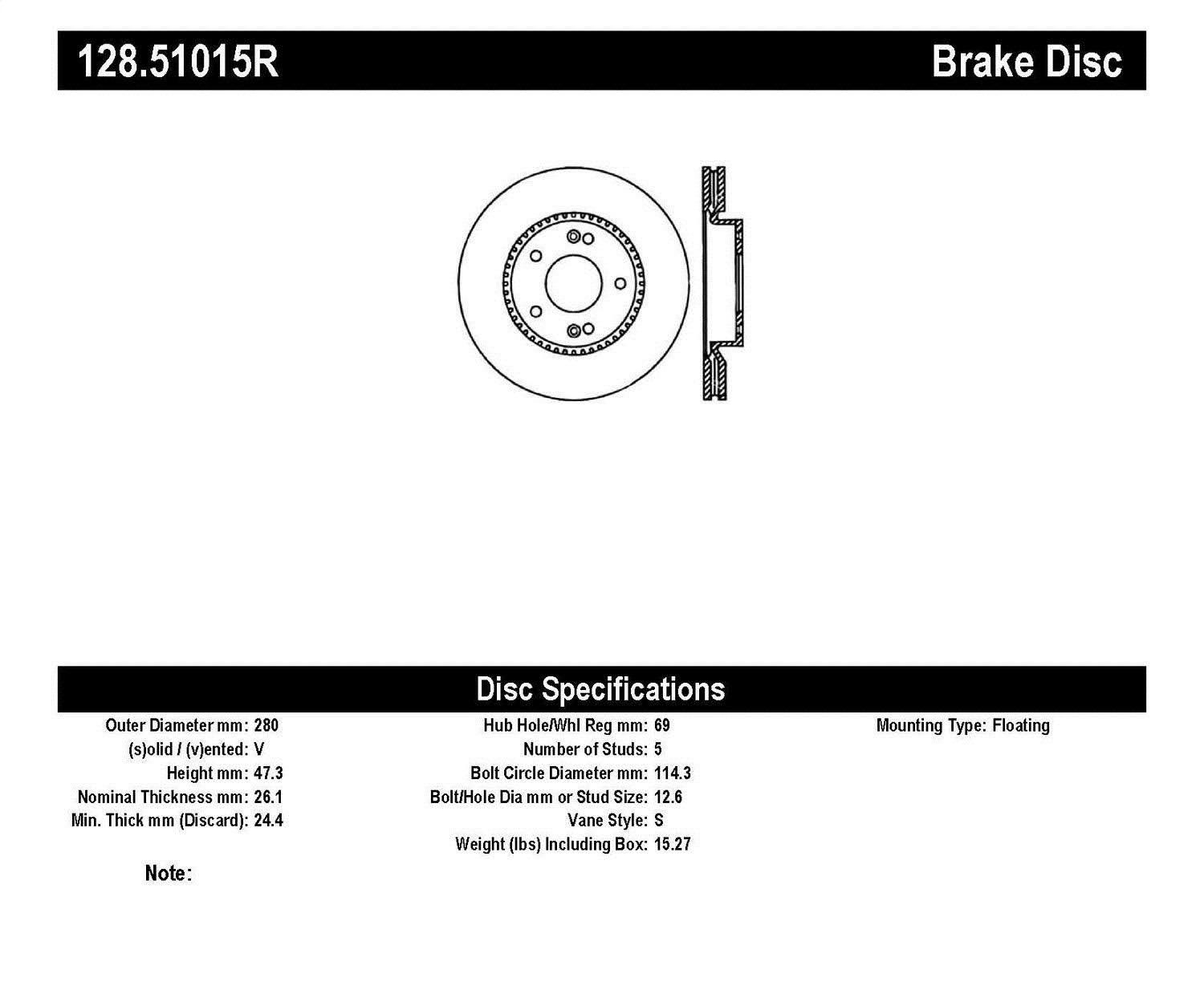 Cross Drilled Brake Rotor B9945
