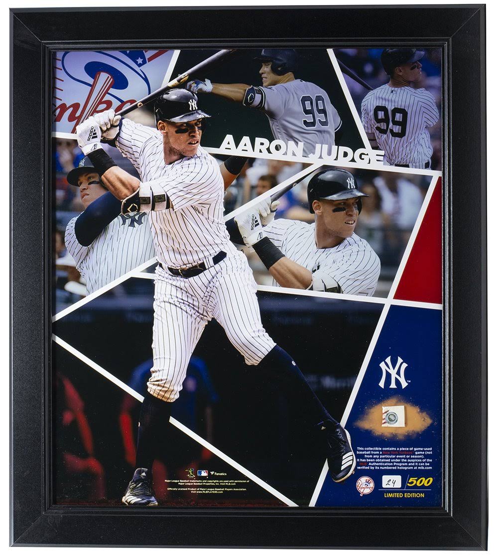 Framed 15x17 New York Yankees Collage with Game Used Baseball Piece T898
