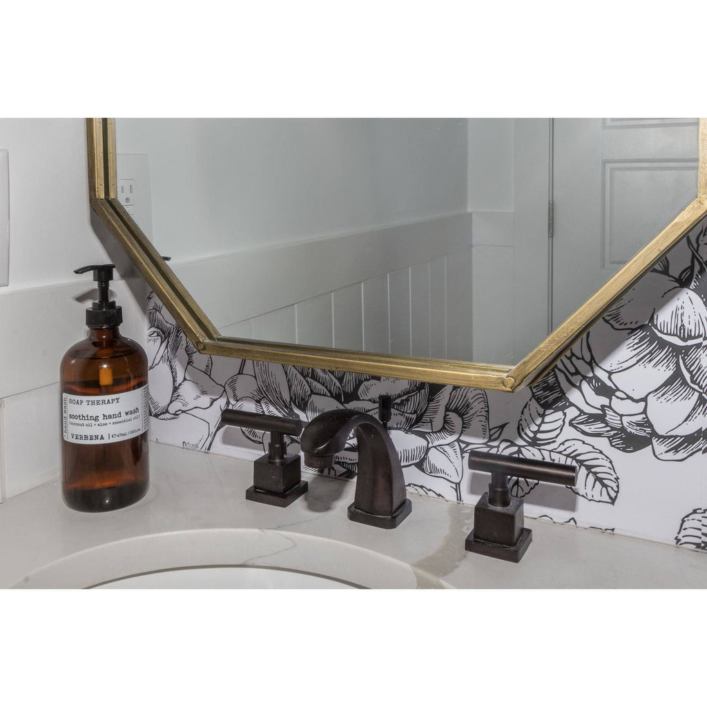 Polished Brass Mini Widespread Lavatory Faucet with Pop-Up D202685