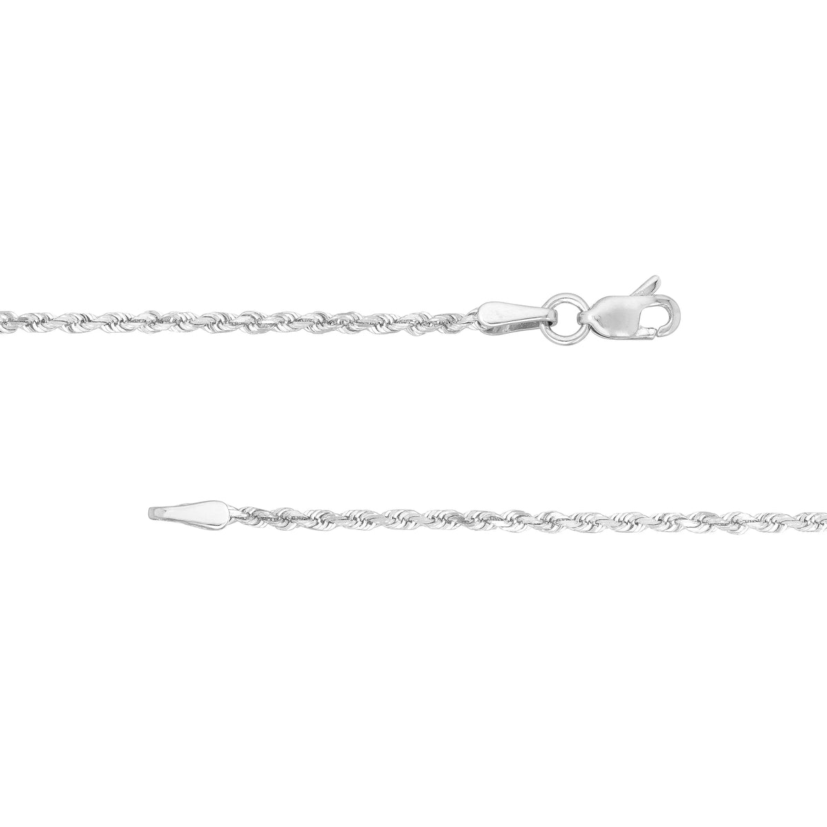 18" 1.80mm Rope Chain Necklace with Lobster Lock I402770