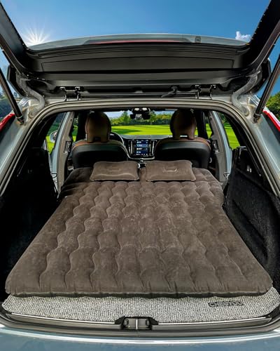 Black Thickened Flocking & PVC Car Air Mattress with Electric Air Pump B611