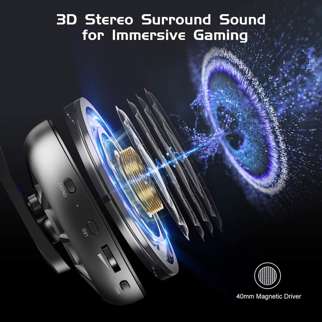 Wireless Gaming Headset with Detachable Noise Canceling Microphone, Pack of 2 H404
