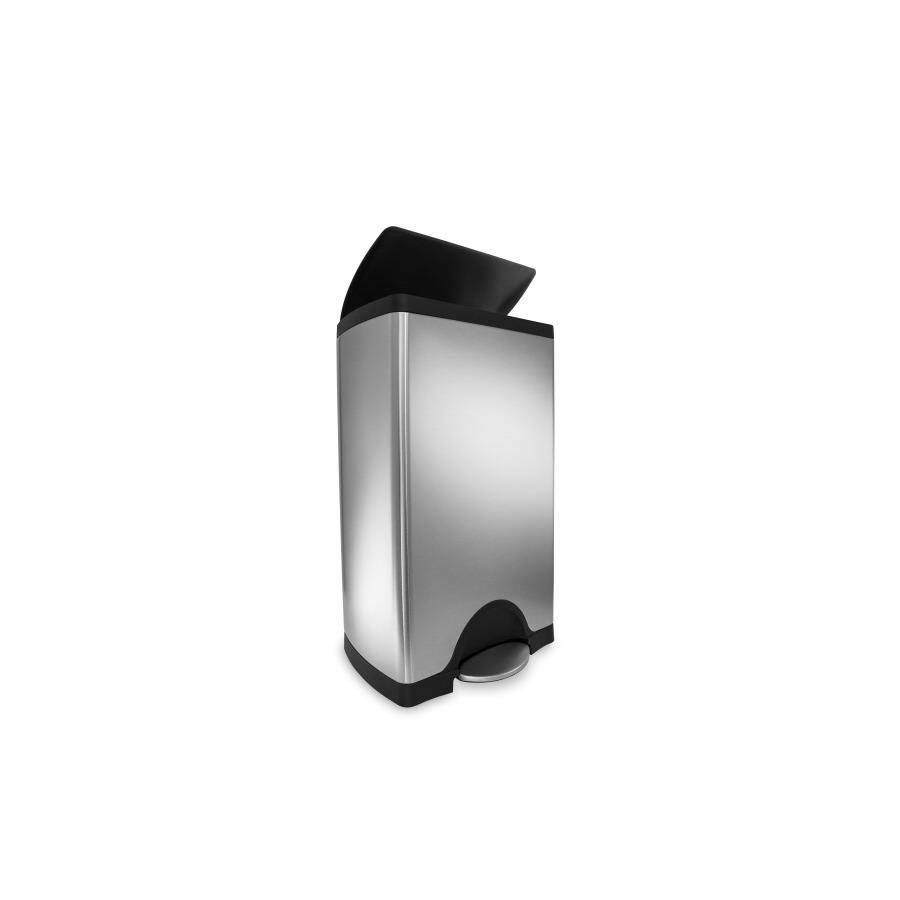 Rectangular Step Trash Can, Stainless Steel, 38 L / 10 Gal Q354083