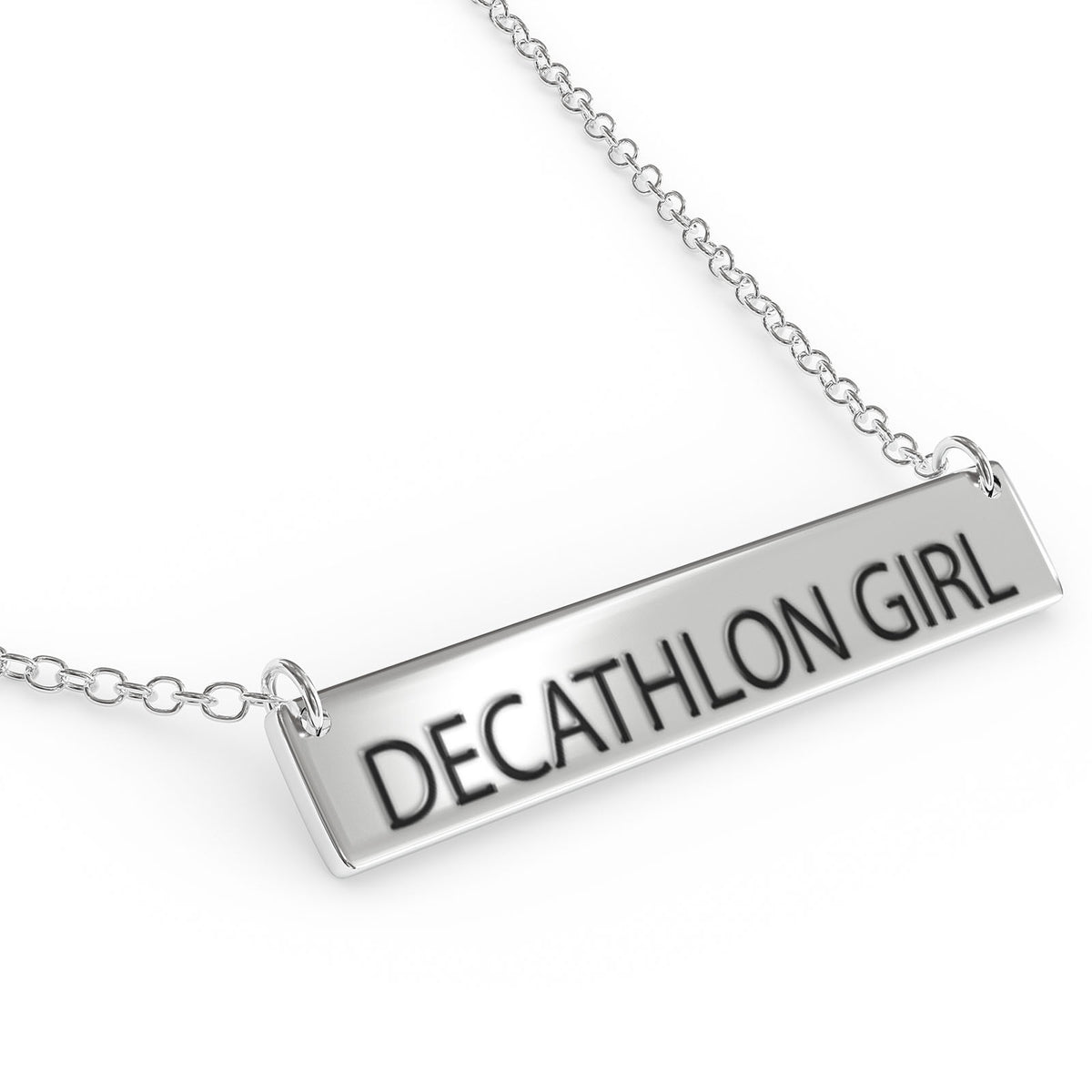 Sterling Silver Bar Pendant Necklace T6115