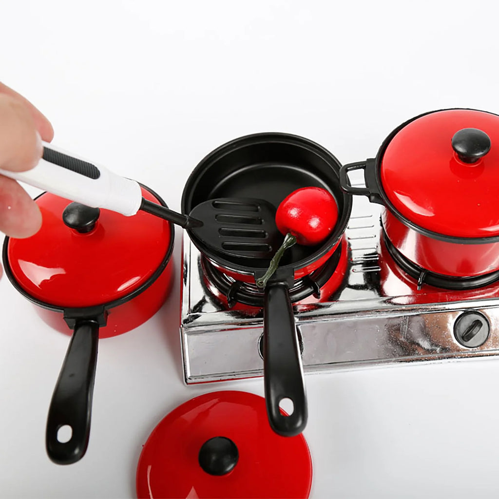 13Pcs Pretend Play Kitchen Toy with Cookware M528
