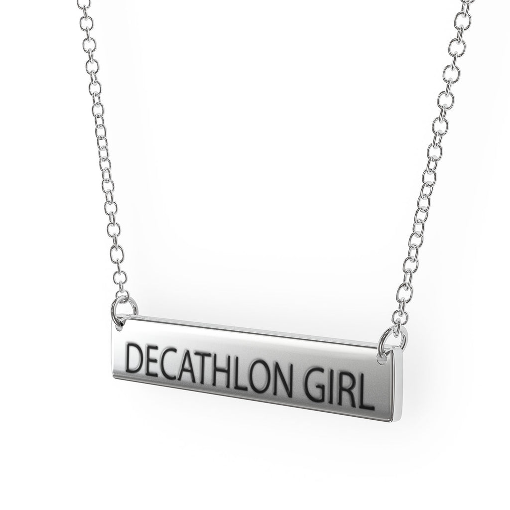 Sterling Silver Bar Pendant Necklace T6115