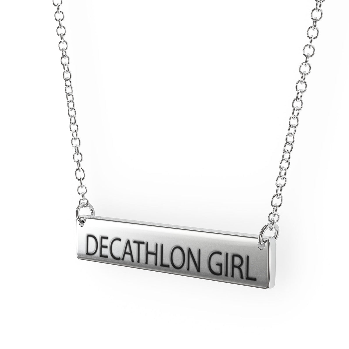 Sterling Silver Bar Pendant Necklace T6115