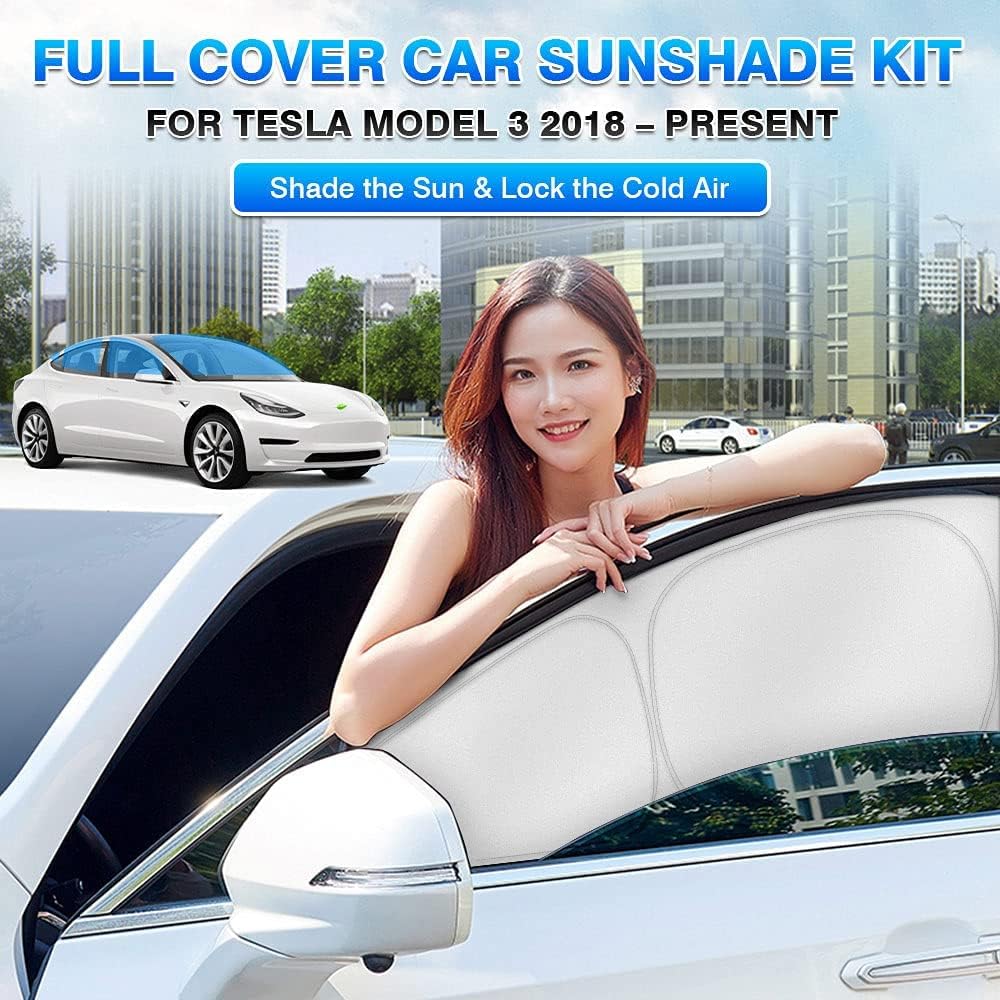 Custom Fit Sun Shade Windshield Sunshade Front Window Shades Rear Windows Cover Full Set 6PCS Pack of 2 S215