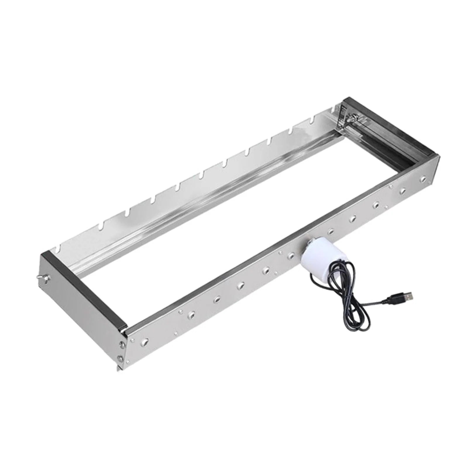 60cm Adjustable Width Rolling Heavy Duty BBQ Grill J949