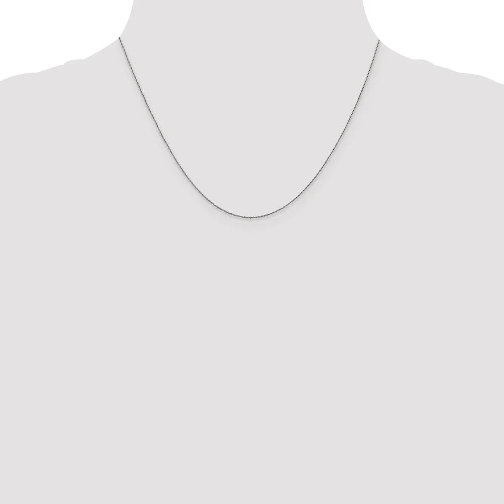 14kt White Gold 18 inch Loose Rope Chain S7007