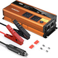 1000W Power Inverter DC 12V to 110V AC Car Inverter with Dual AC Outlets 2.4A USB and Dual 12V Car Cigarette Lighter Modified Wave Inverter Pack of 2 G140663