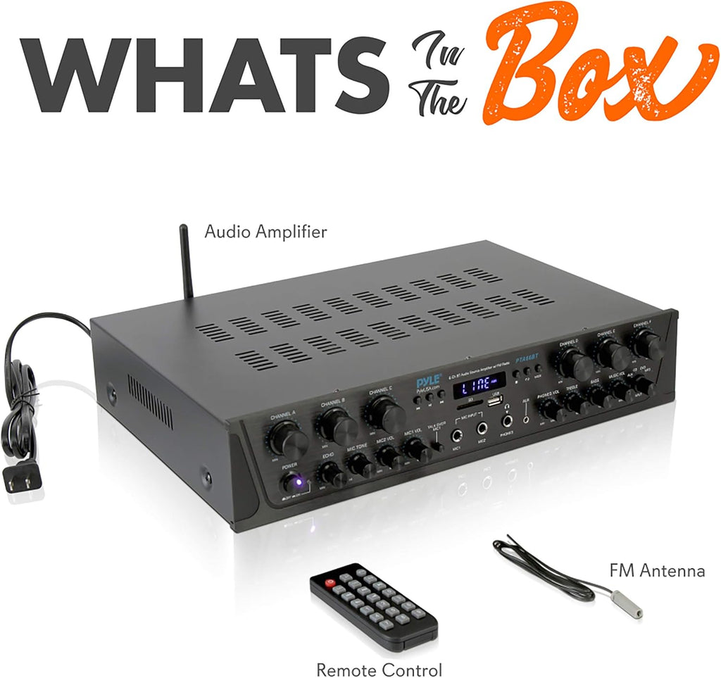 6 Channel 600 Watt Bluetooth Stereo Receiver Amplifier G849405